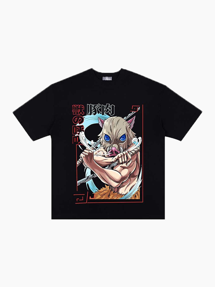 Demon Slayer Inosuke Black T-Shirt