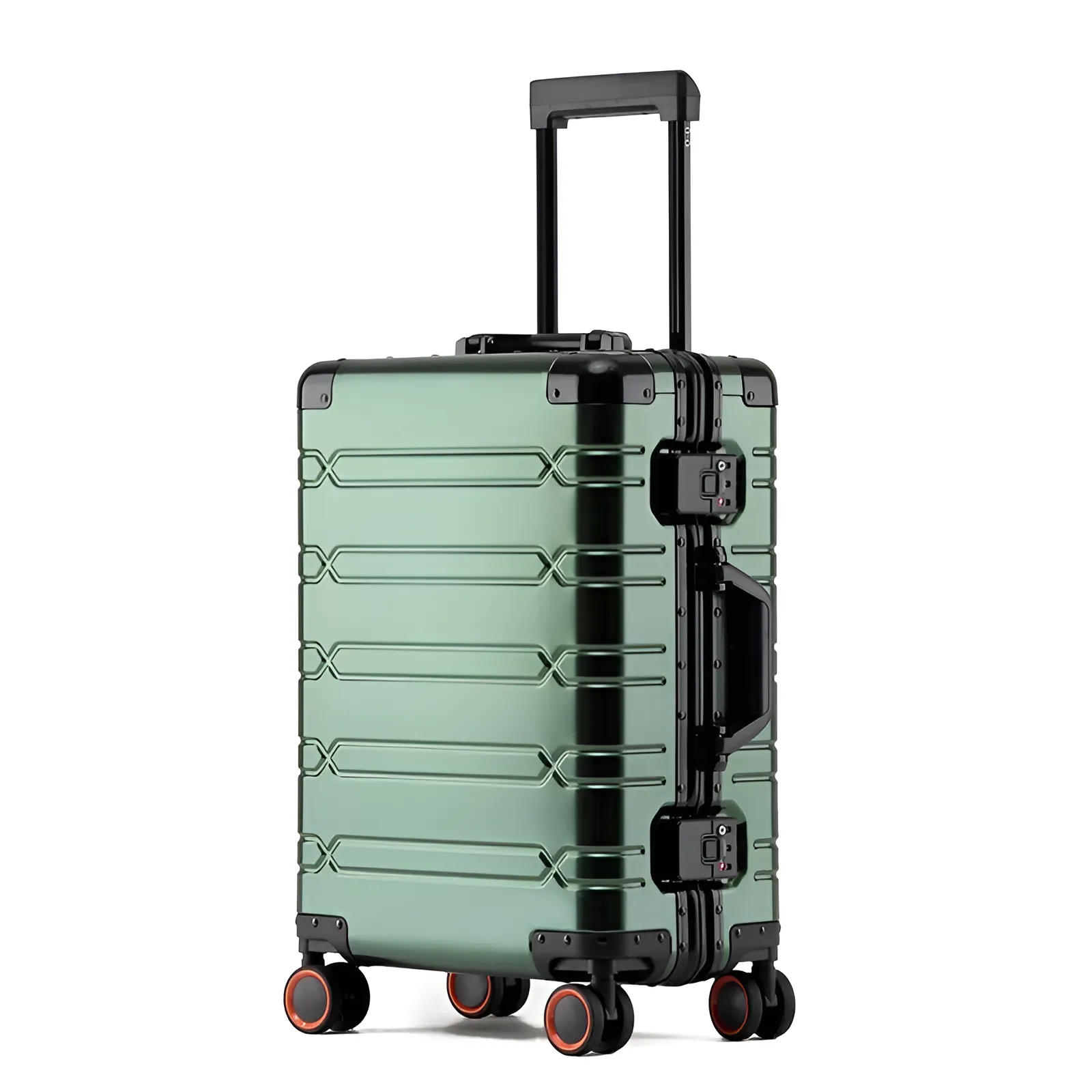 The Explorer Aluminum Suitcase Olive