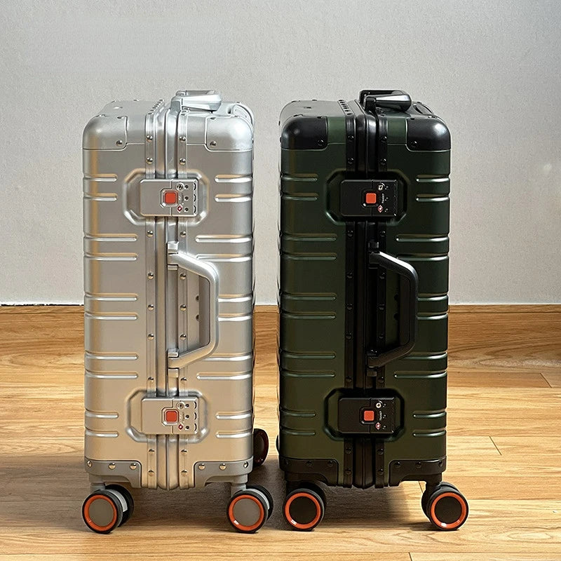 The Explorer Aluminum Suitcase Olive