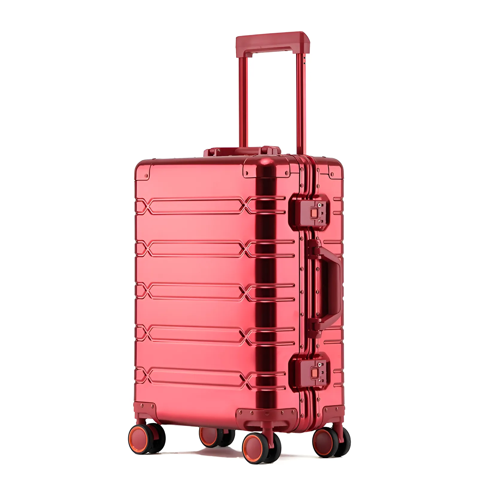 The Explorer Aluminum Suitcase Red